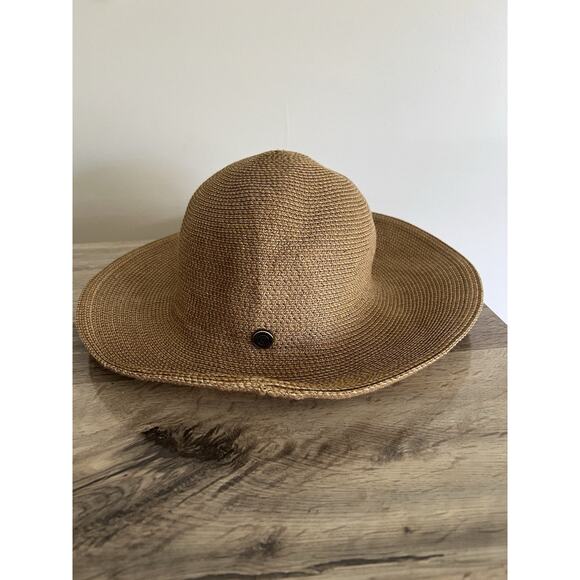 Eric Javits Tan Natural Straw Rollable Squishee Sun Hat - Picture 3 of 8